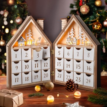 Brilagi - Decoração de Natal LED LED/2xAAA calendário do advento