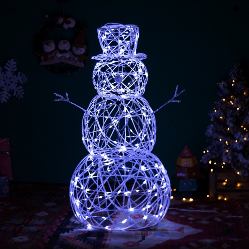 Brilagi - Decoração de Natal LED para exterior LED/3,6W/31/230V 6500K 90 cm IP44 Boneco de Neve