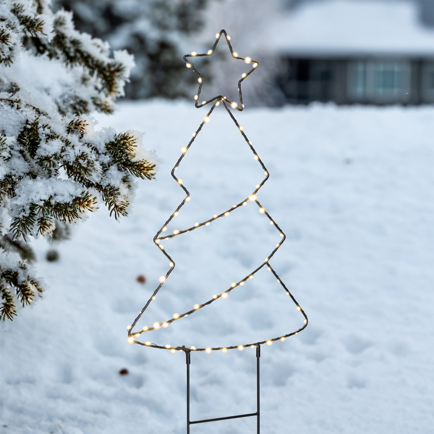 Brilagi - Decoração de Natal LED para exterior LED/3xAA IP44 Árvore de Natal