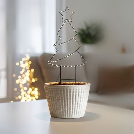 Brilagi - Decoração de Natal LED para exterior LED/3xAA IP44 Árvore de Natal