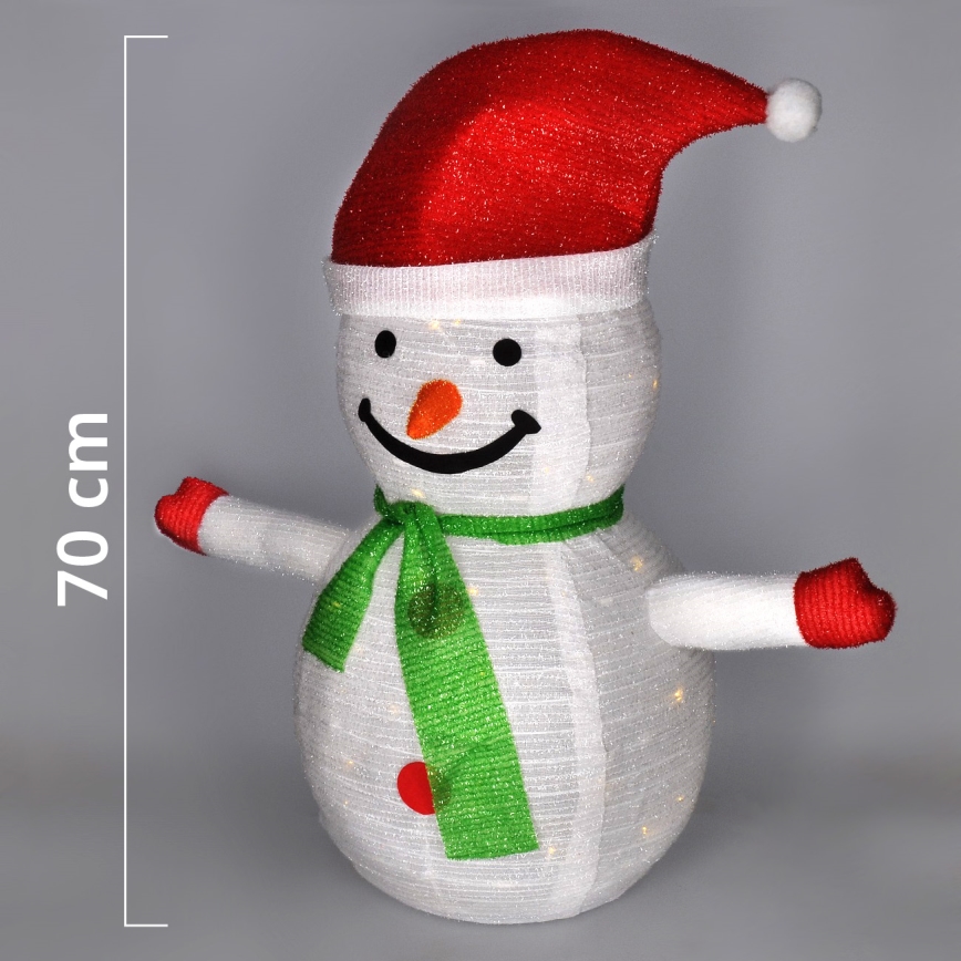 Brilagi - Decoração exterior de Natal LED 40xLED/3xAA IP44 boneco de neve