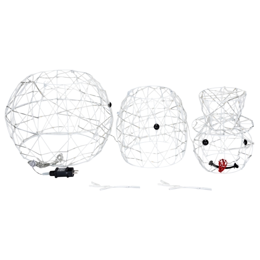 Brilagi - Decoração LED de Natal para exterior 3,6W/31/230V 6500K 120 cm IP44 boneco de neve