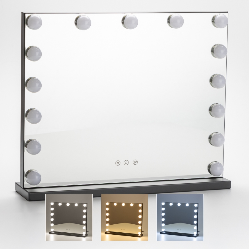 Brilagi - Espelho de maquilhagem LED regulável HOLLYWOOD LED/15W/230V 3000/4000/6500K