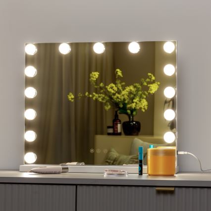 Brilagi - Espelho de maquilhagem LED regulável HOLLYWOOD LED/15W/230V 3000/4000/6500K