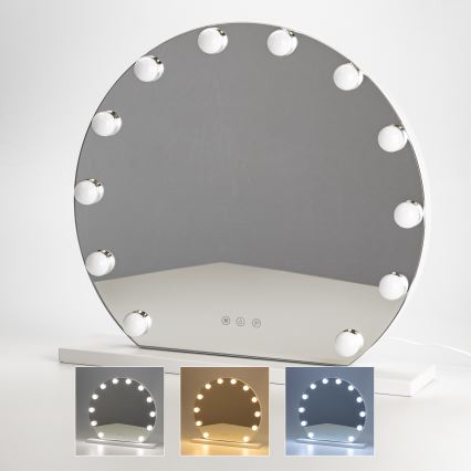 Brilagi - Espelho de maquilhagem LED regulável HOLLYWOOD LED/12W/230V 3000/4000/6500K
