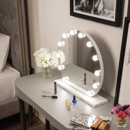 Brilagi - Espelho de maquilhagem LED regulável HOLLYWOOD LED/12W/230V 3000/4000/6500K