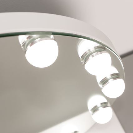 Brilagi - Espelho de maquilhagem LED regulável HOLLYWOOD LED/12W/230V 3000/4000/6500K
