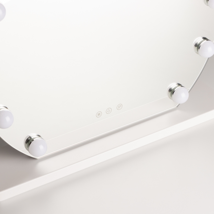 Brilagi - Espelho de maquilhagem LED regulável HOLLYWOOD LED/12W/230V 3000/4000/6500K