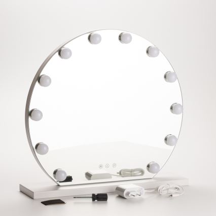 Brilagi - Espelho de maquilhagem LED regulável HOLLYWOOD LED/12W/230V 3000/4000/6500K