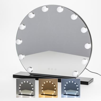 Brilagi - Espelho de maquilhagem LED regulável HOLLYWOOD LED/12W/230V 3000/4000/6500K