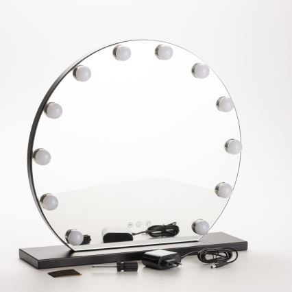 Brilagi - Espelho de maquilhagem LED regulável HOLLYWOOD LED/12W/230V 3000/4000/6500K