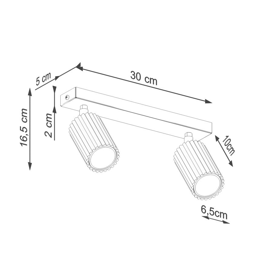 Brilagi - Foco CRESTO 2xGU10/10W/230V branco