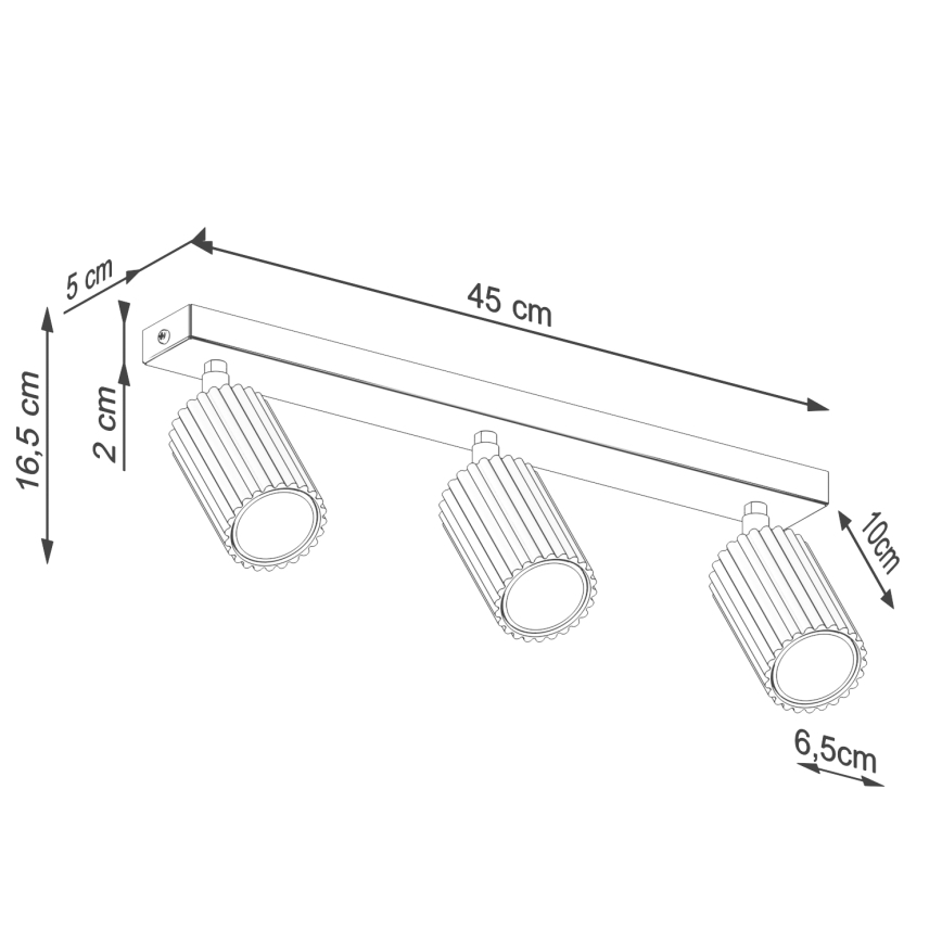 Brilagi - Foco CRESTO 3xGU10/10W/230V branco