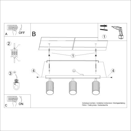 Brilagi - Foco CRESTO 3xGU10/10W/230V branco