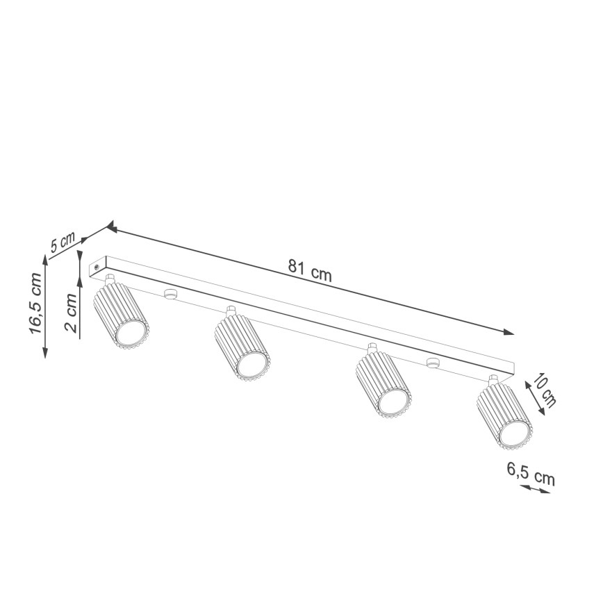 Brilagi - Foco CRESTO 4xGU10/10W/230V branco