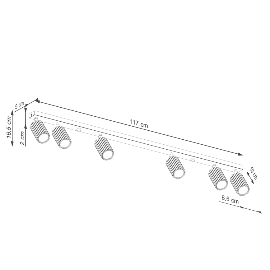 Brilagi - Foco CRESTO 6xGU10/10W/230V branco