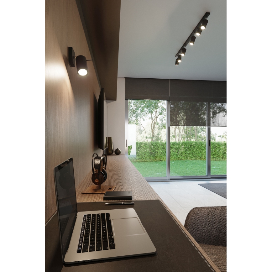 Brilagi -  Foco de parede LED ASMUS 1xGU10/7W/230V preto