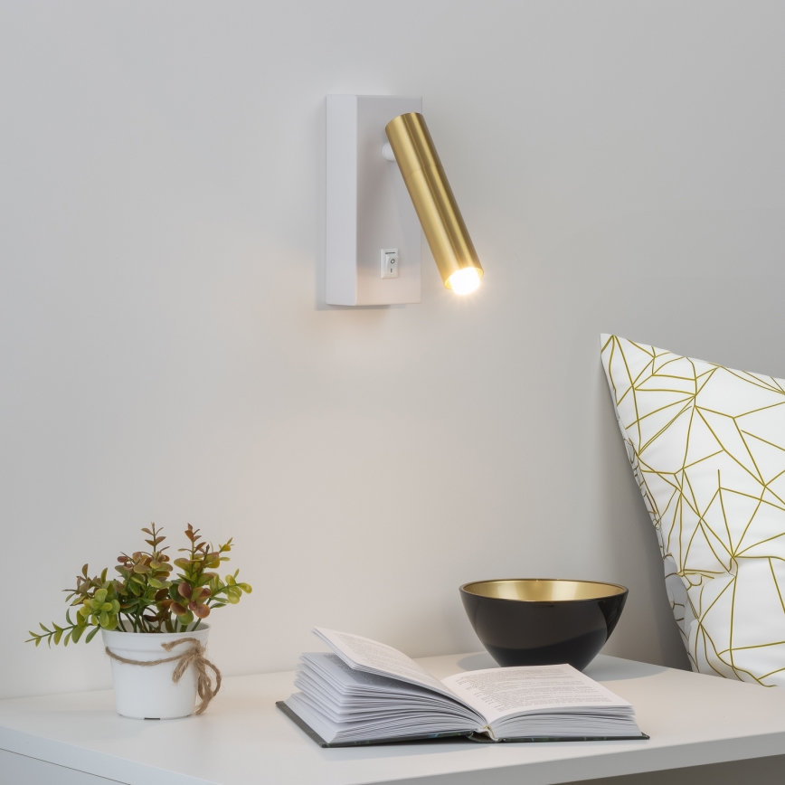 Brilagi - Foco de parede LED com regulação MAYA 1xG9/4W/230V branco/dourado 2700-6500K Wi-Fi Tuya