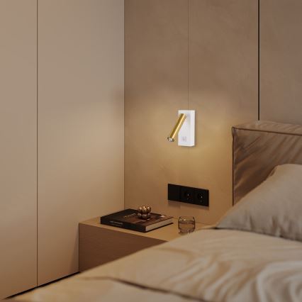 Brilagi - Foco de parede LED com regulação MAYA 1xG9/4W/230V branco/dourado 2700-6500K Wi-Fi Tuya