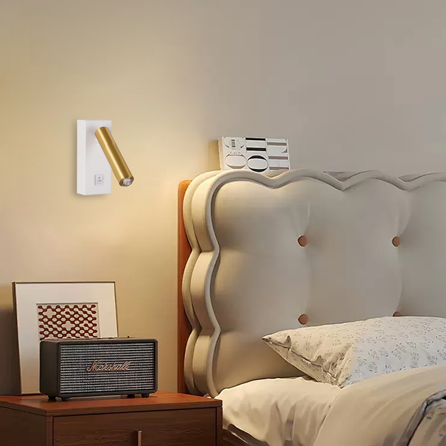 Brilagi - Foco de parede LED com regulação MAYA 1xG9/4W/230V branco/dourado 2700-6500K Wi-Fi Tuya
