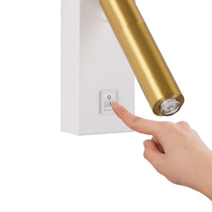 Brilagi - Foco de parede LED com regulação MAYA 1xG9/4W/230V branco/dourado 2700-6500K Wi-Fi Tuya