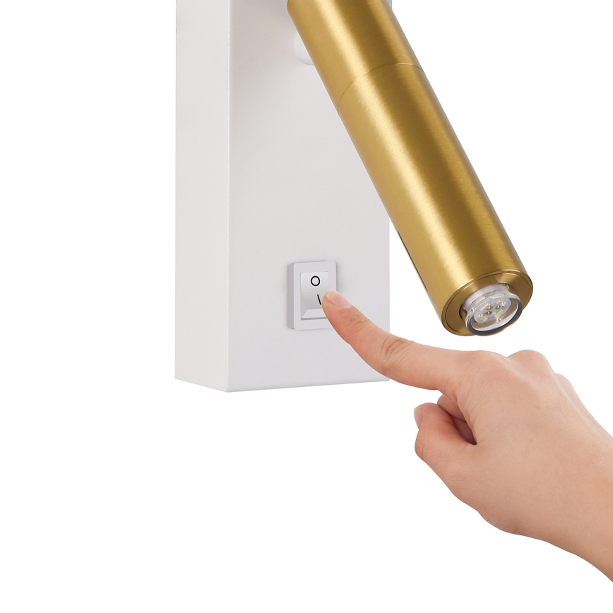 Brilagi - Foco de parede LED com regulação MAYA 1xG9/4W/230V branco/dourado 2700-6500K Wi-Fi Tuya