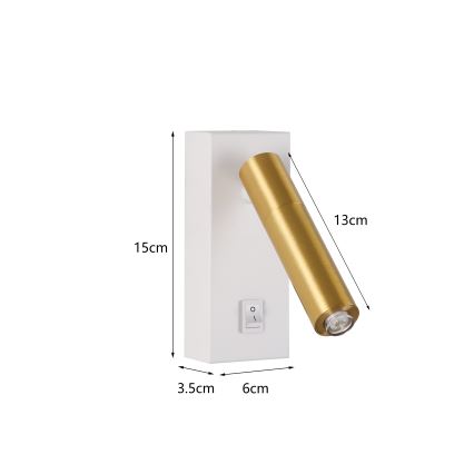 Brilagi - Foco de parede LED com regulação MAYA 1xG9/4W/230V branco/dourado 2700-6500K Wi-Fi Tuya