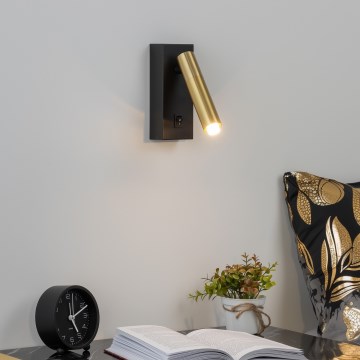 Brilagi - Foco de parede LED com regulação MAYA 1xG9/4W/230V preto/dourado 2700-6500K Wi-Fi Tuya