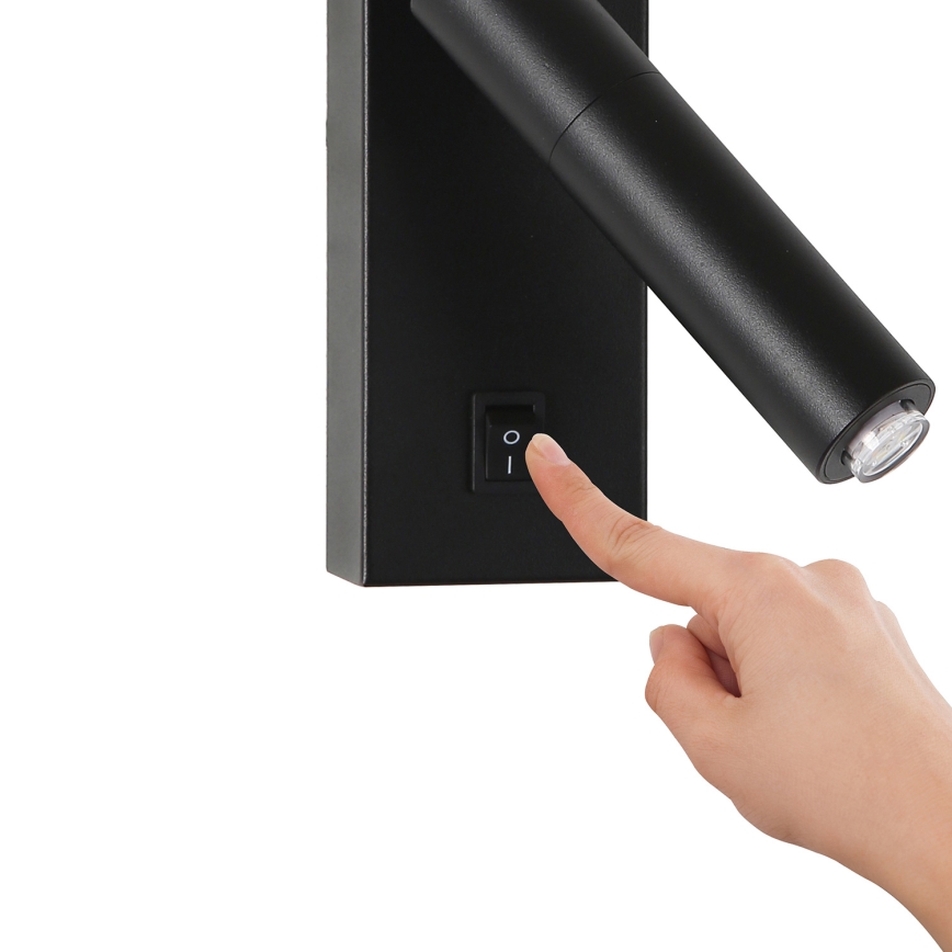 Brilagi - Foco de parede LED com regulação MAYA 1xG9/4W/230V preto 2700-6500K Wi-Fi Tuya