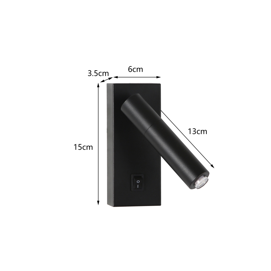 Brilagi - Foco de parede LED com regulação MAYA 1xG9/4W/230V preto 2700-6500K Wi-Fi Tuya