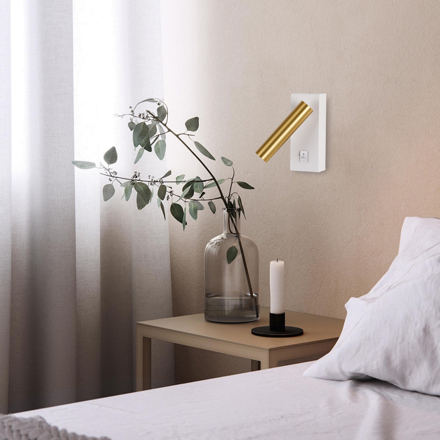 Brilagi - Foco de parede LED MAYA LED/3W/230V 4000K branco/dourado