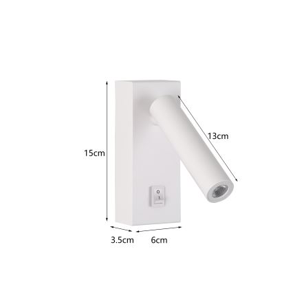 Brilagi - Foco de parede LED MAYA LED/3W/230V 4000K branco