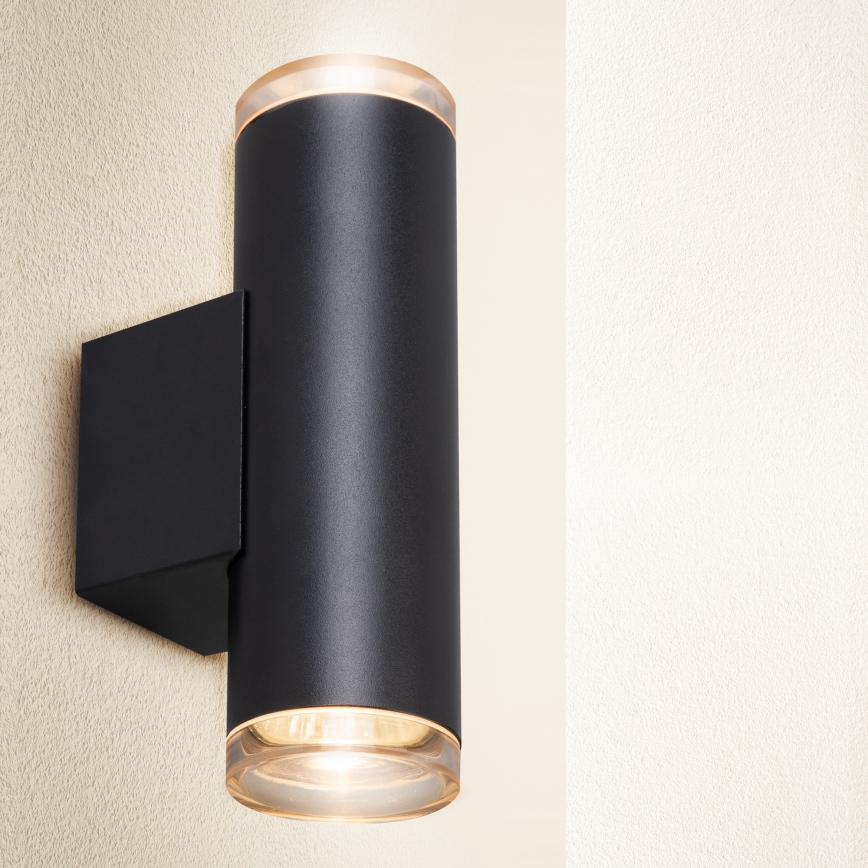 Brilagi - Foco de parede para casa de banho SELE AQUA 4xGU10/30W/230V IP44 preto