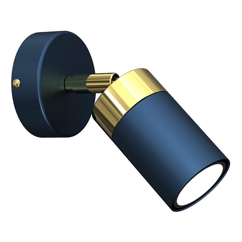 Brilagi - Foco de parede POKER 1xGU10/25W/230V azul/dourado