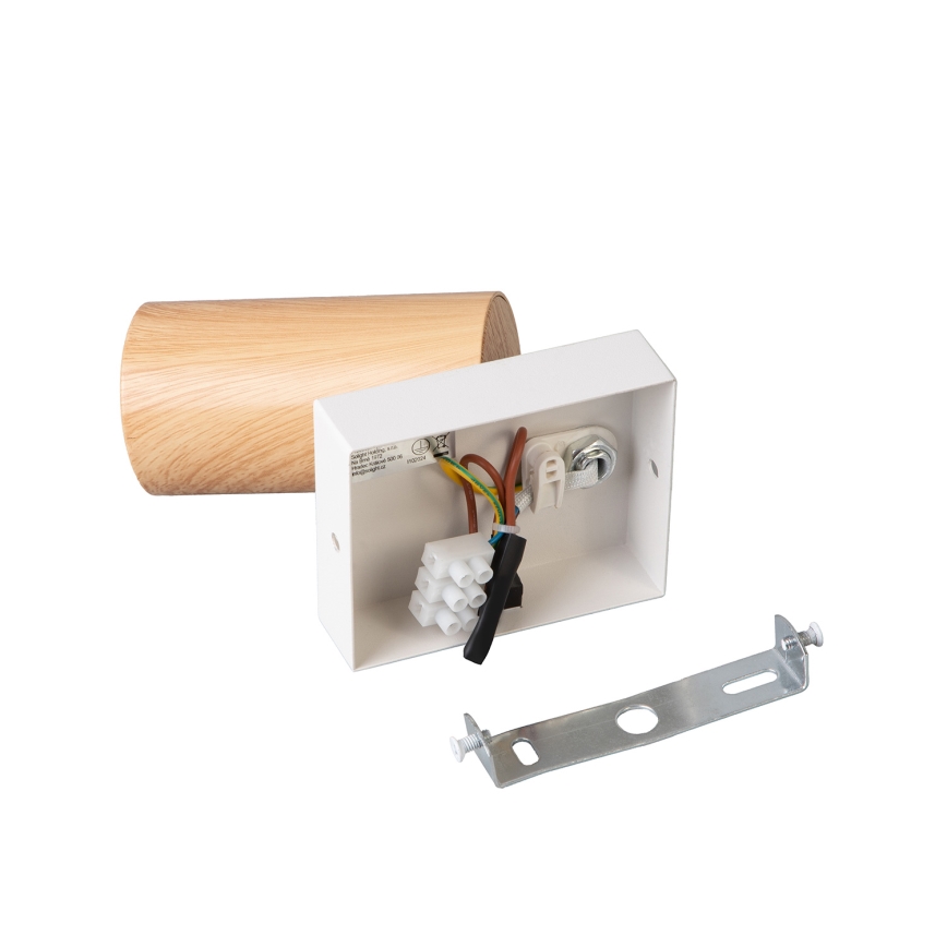 Brilagi - Foco de parede SELE 1xGU10/30W/230V branco/decoração em carvalho