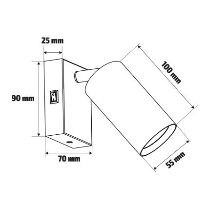 Brilagi - Foco de parede SELE 1xGU10/30W/230V branco