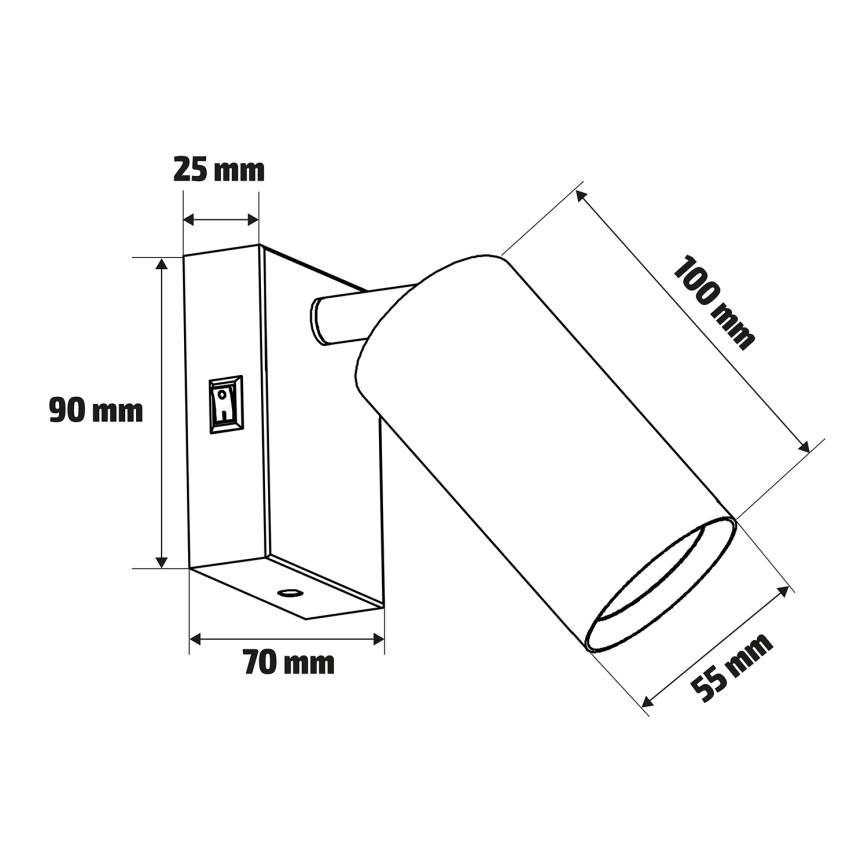 Brilagi - Foco de parede SELE 1xGU10/30W/230V branco