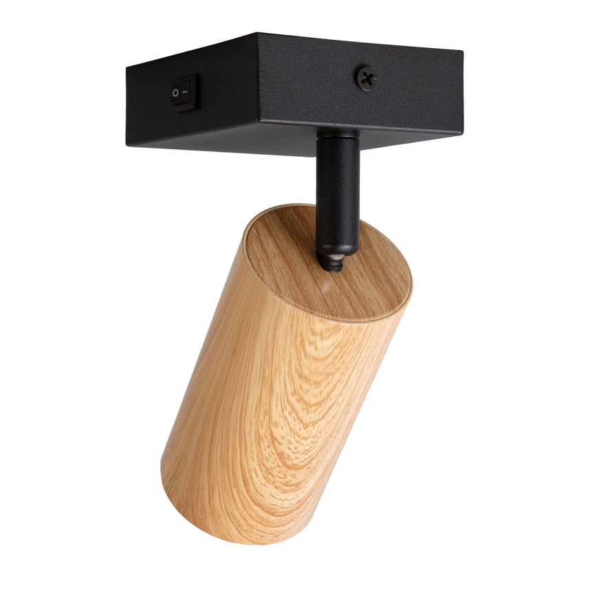 Brilagi - Foco de parede SELE 1xGU10/30W/230V preto/decoração em carvalho
