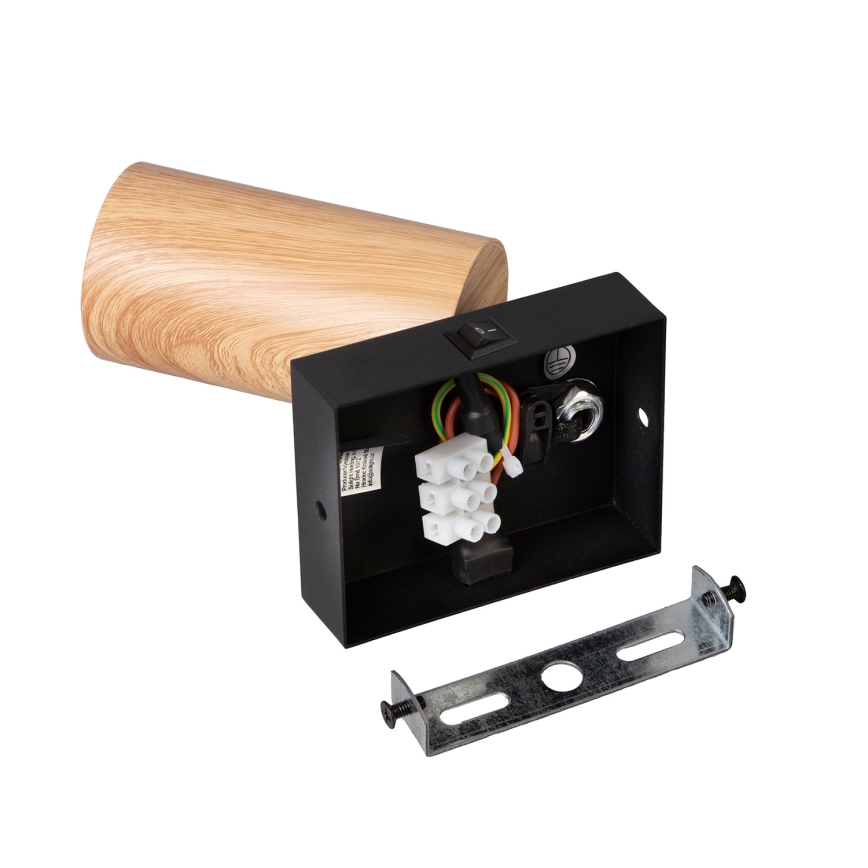 Brilagi - Foco de parede SELE 1xGU10/30W/230V preto/decoração em carvalho