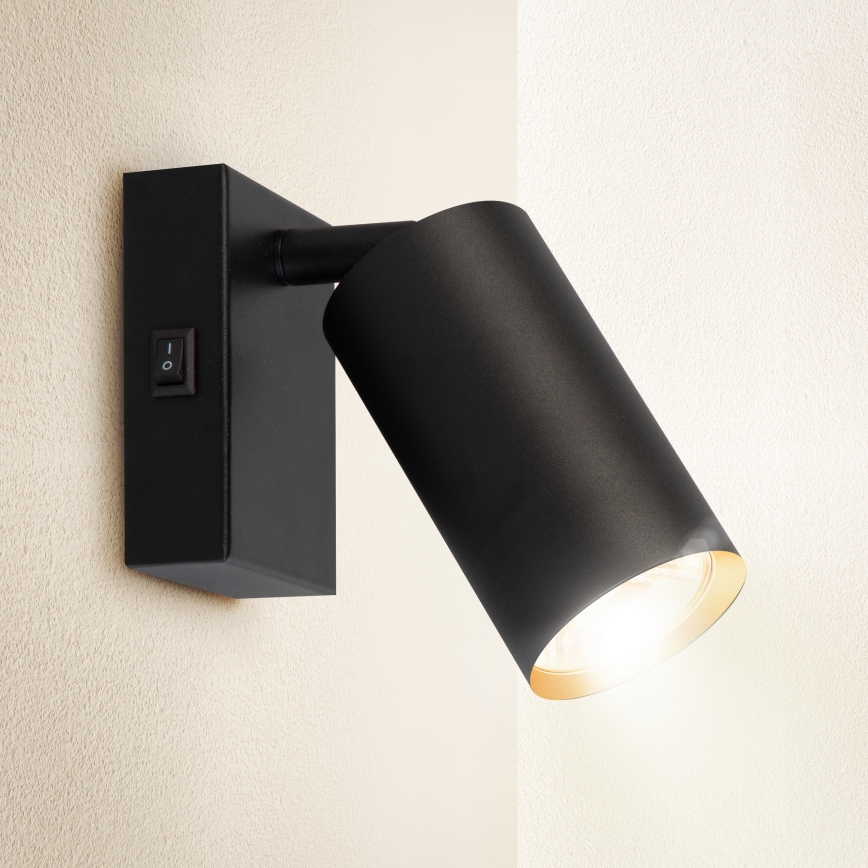 Brilagi - Foco de parede SELE 1xGU10/30W/230V preto/dourado