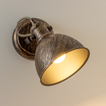Brilagi - Foco de parede TECHNO 1xE27/60W/230V bronze/pátina