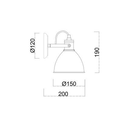 Brilagi - Foco de parede TECHNO 1xE27/60W/230V bronze/pátina