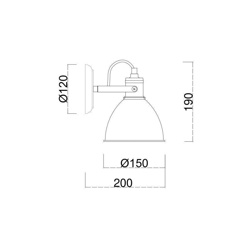 Brilagi - Foco de parede TECHNO 1xE27/60W/230V bronze/pátina