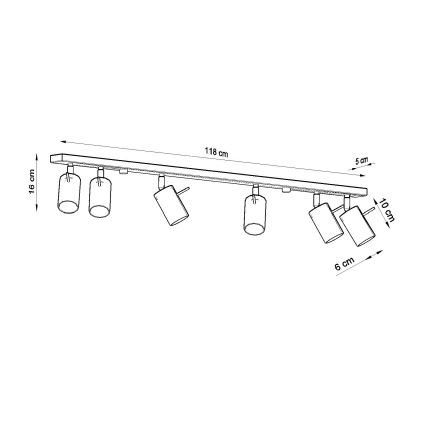 Brilagi -  Foco LED ASMUS 6xGU10/7W/230V branco