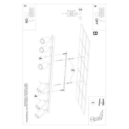Brilagi -  Foco LED ASMUS 6xGU10/7W/230V branco