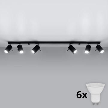 Brilagi -  Foco LED ASMUS 6xGU10/7W/230V preto