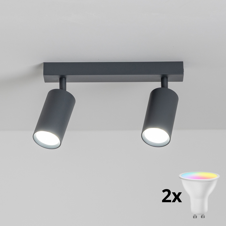 Brilagi - Foco LED RGBW dimerizável SELE 2xGU10/6,5W/230V 2700-6500K antracite