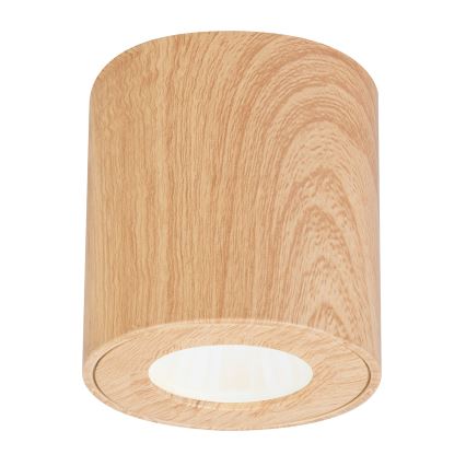 Brilagi - Foco para casa de banho MIA 1xGU10/30W/230V 84x80 mm decoração em carvalho IP44