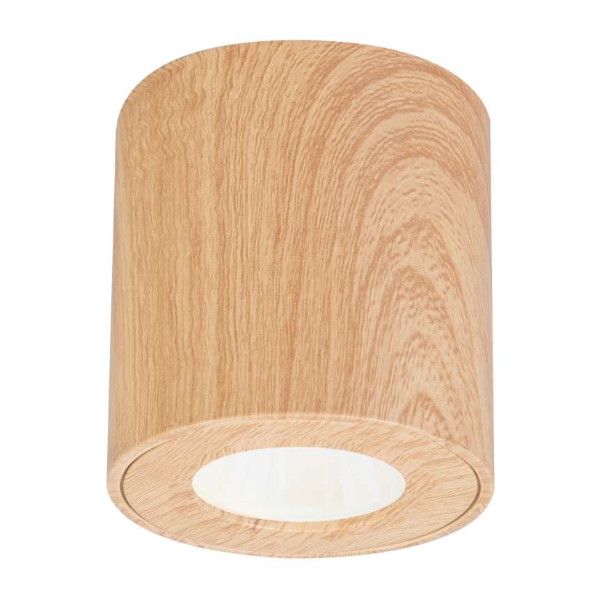 Brilagi - Foco para casa de banho MIA 1xGU10/30W/230V 84x80 mm decoração em carvalho IP44
