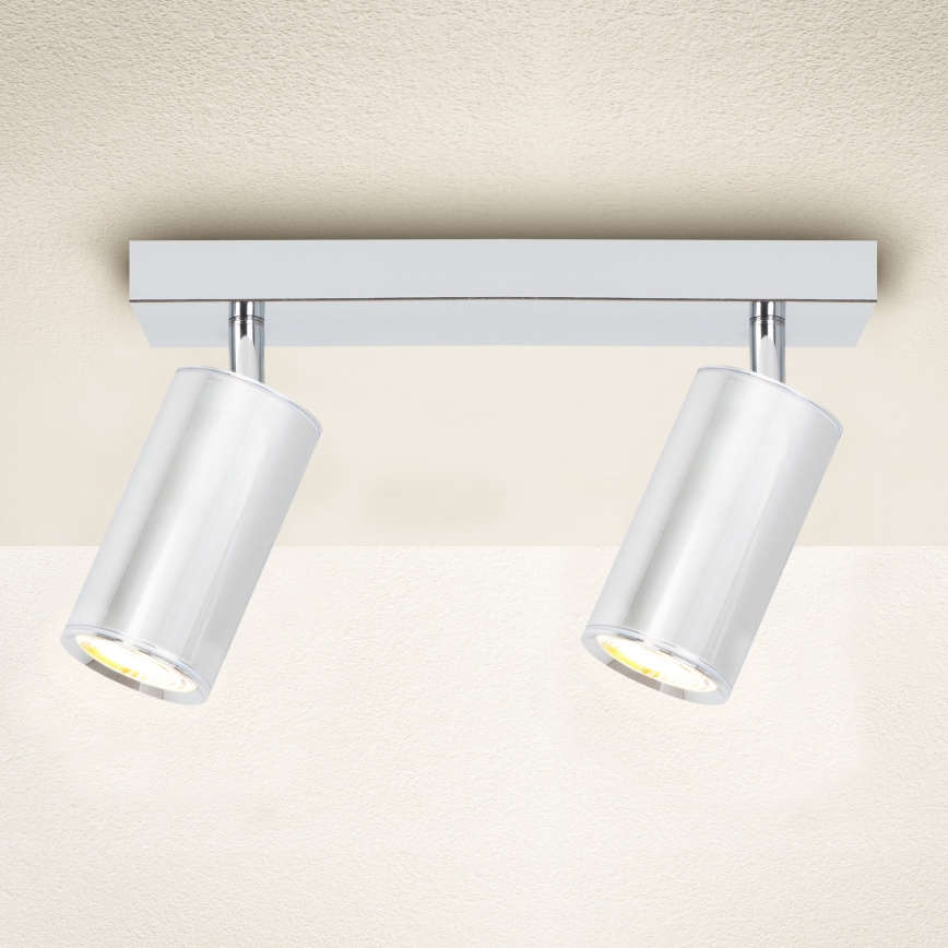 Brilagi - Foco para casa de banho SELE 2xGU10/30W/230V IP44 cromado brilhante